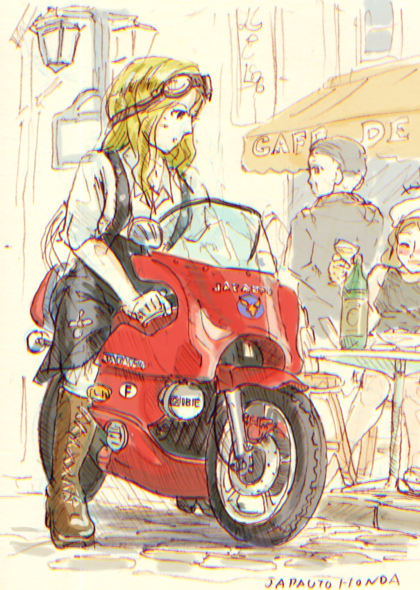 バイクのポストカード