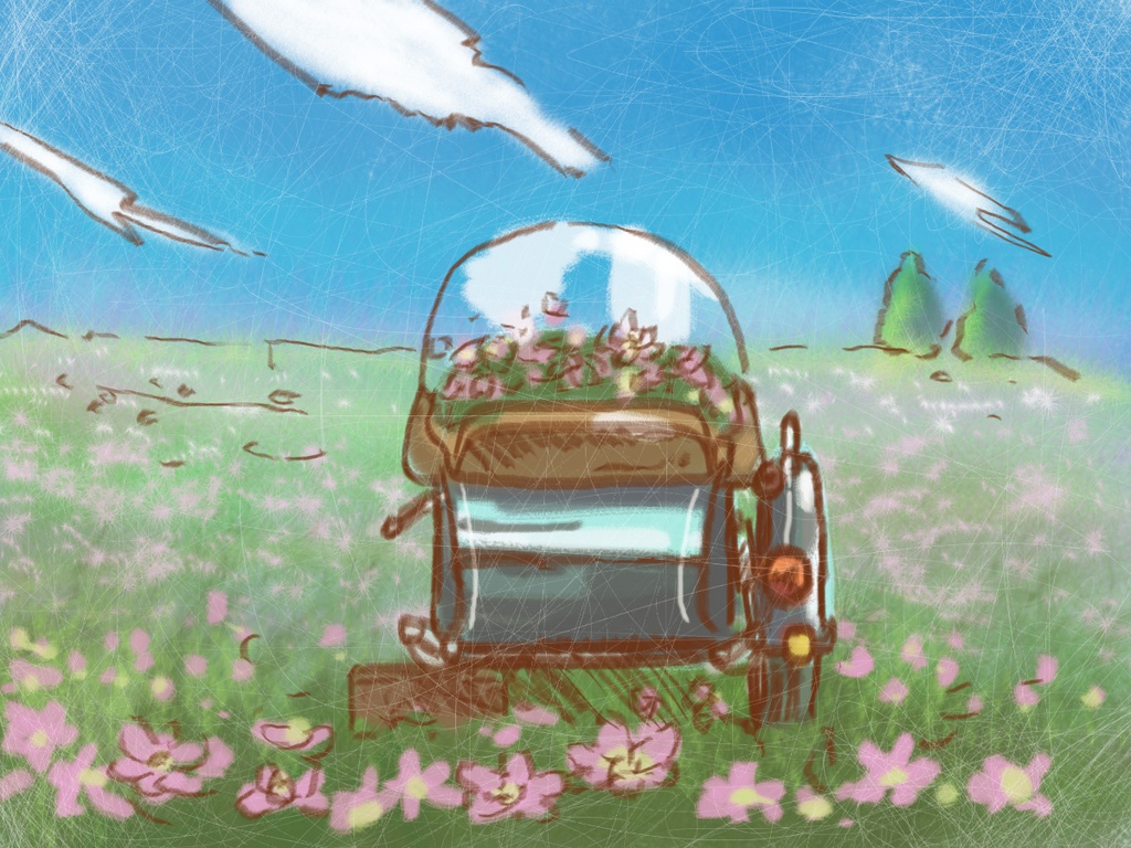 バイクのポストカード