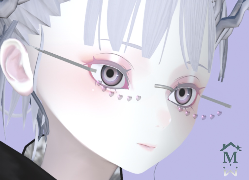 リムレス眼鏡【ハート】