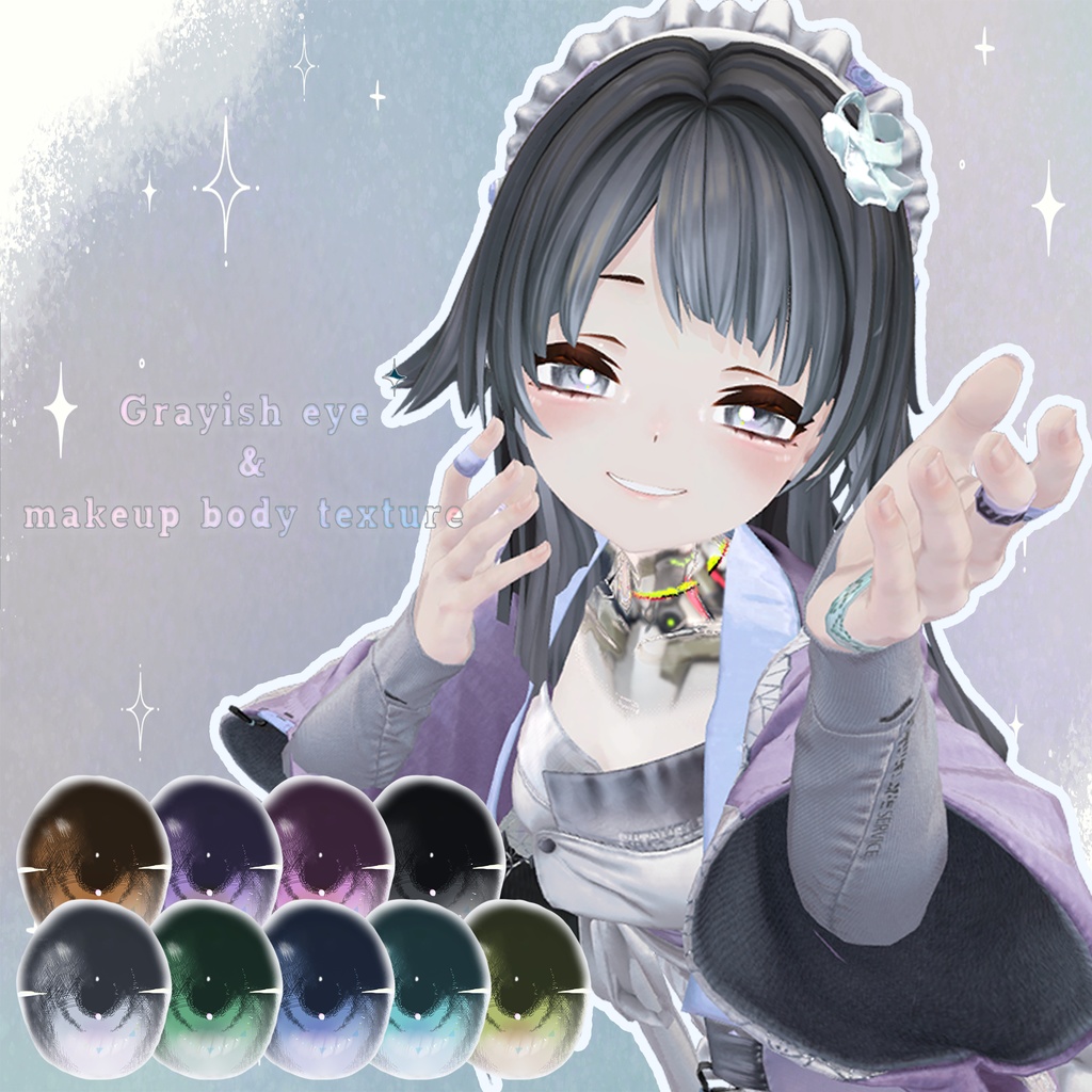 【メロトロン専用】grayish eye/make up/body textures
