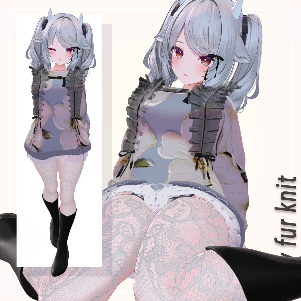 【販売開始記念SALE】🍂cozy fur knit🍂【8+αアバター対応】