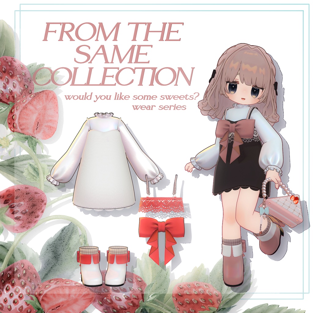 ˚.🍰SHORTCAKE BAG【汎用アバター、サバラム、まめふれんず対応】