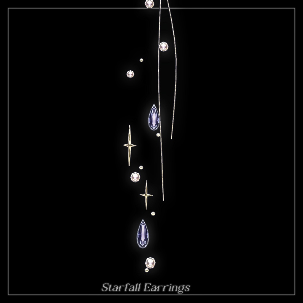 Starfall Earrings【汎用アバター対応アクセサリー】