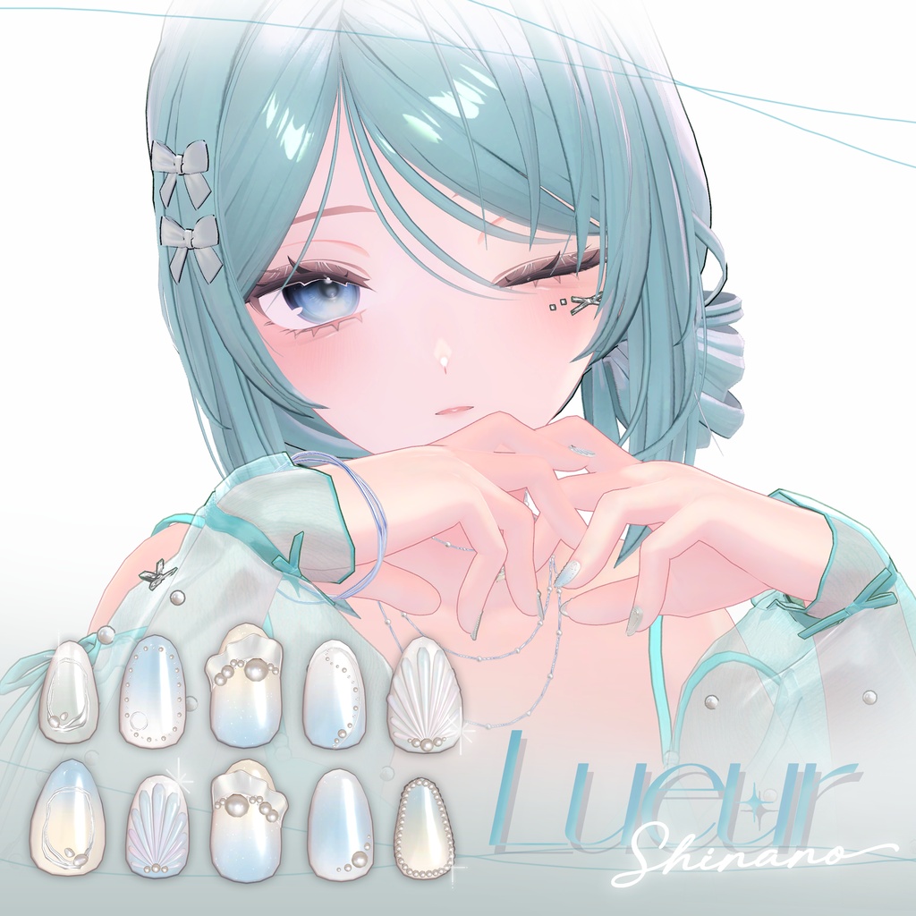 🫧販売記念SALE🫧『 Lueur 』VRC用ネイルチップ