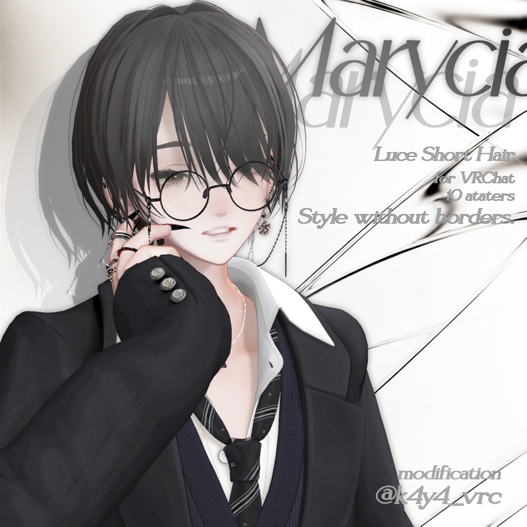 販売記念SALE˙⟡-Luce Short- VRC_Hair⋆˙⟡10アバター対応