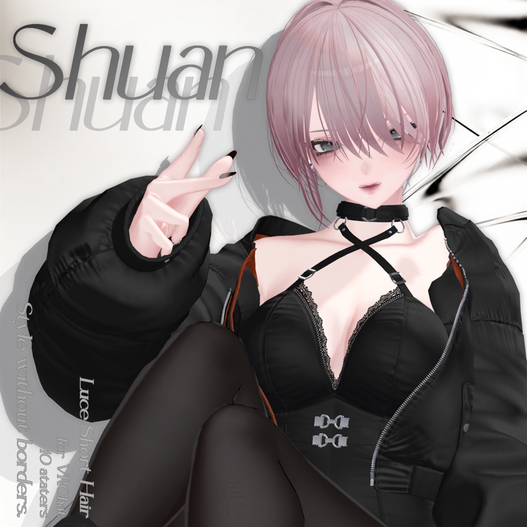 販売記念SALE˙⟡-Luce Short- VRC_Hair⋆˙⟡10アバター対応