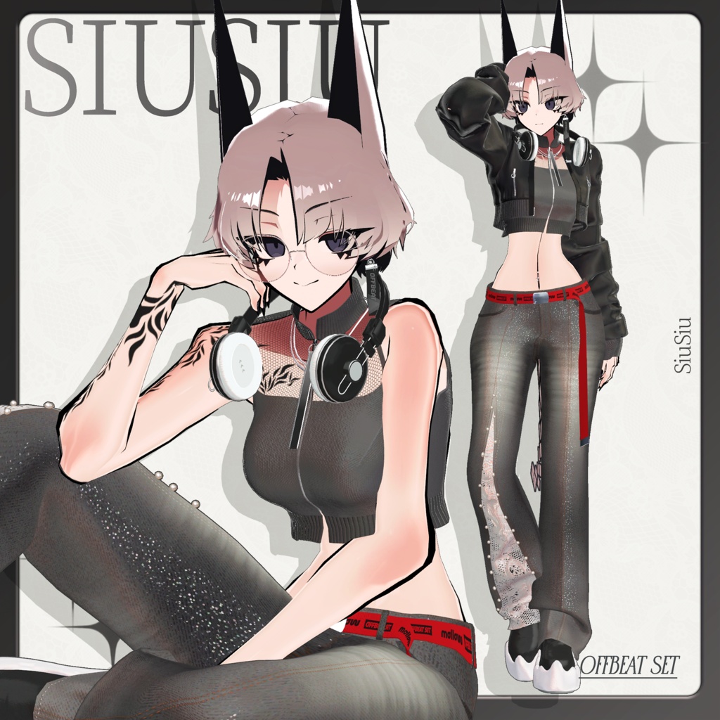 発売記念SALE!🎧OFFBEAT SET⭑.ᐟ【複数アバター対応衣装】