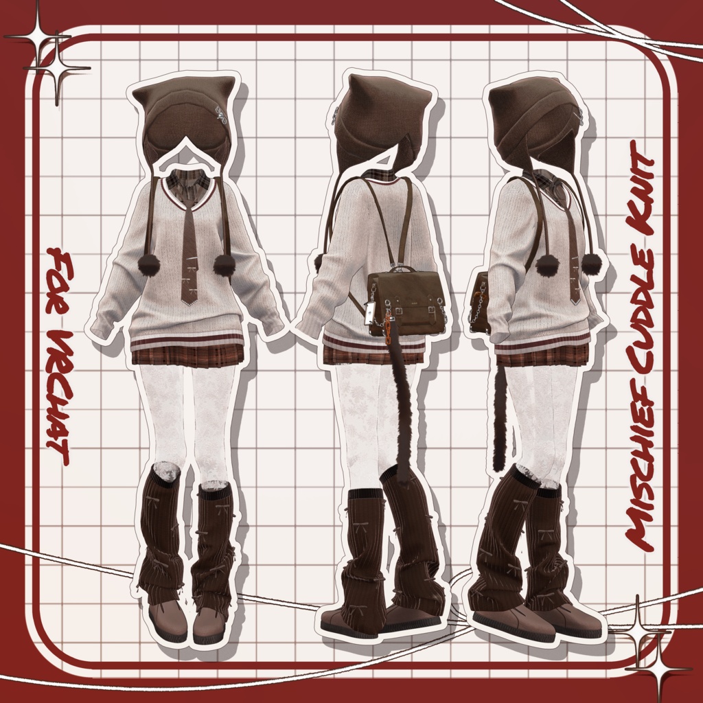 【発売記念SALE】🍂Mischief Cuddle Knit🍂【14アバター対応衣装】