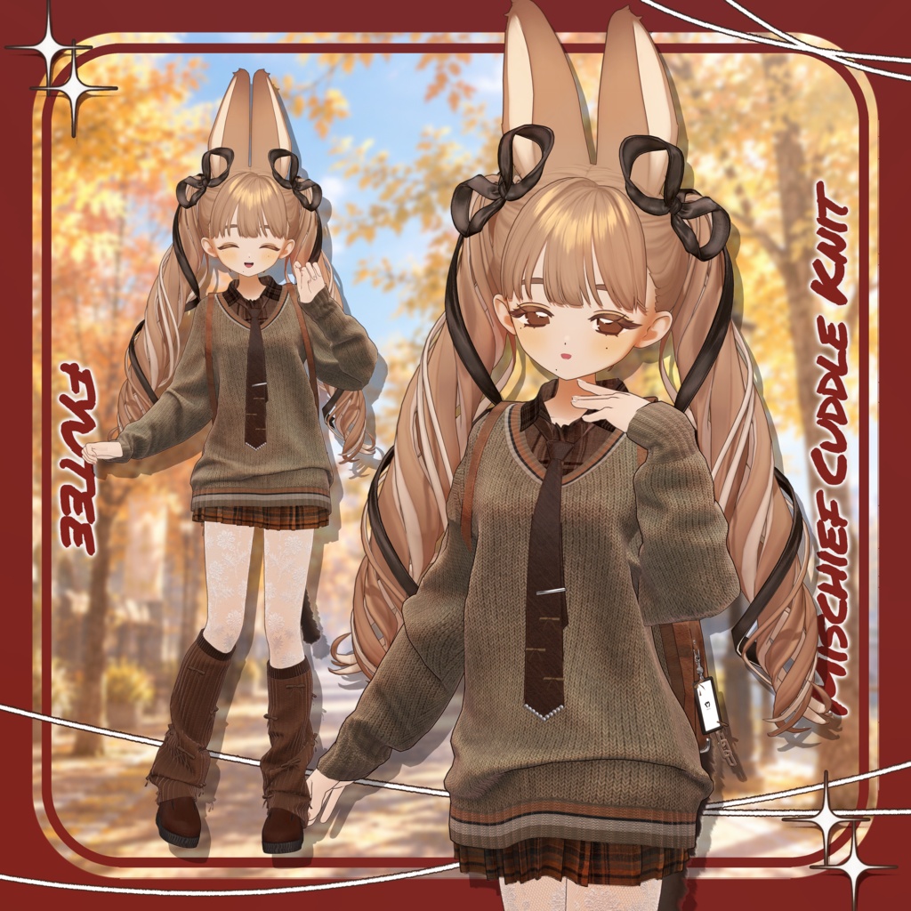 【発売記念SALE】🍂Mischief Cuddle Knit🍂【14アバター対応衣装】