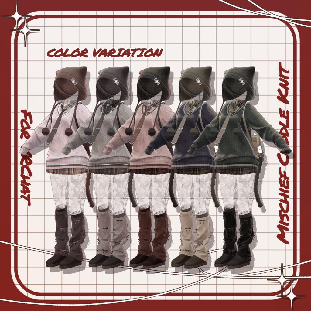 【発売記念SALE】🍂Mischief Cuddle Knit🍂【14アバター対応衣装】