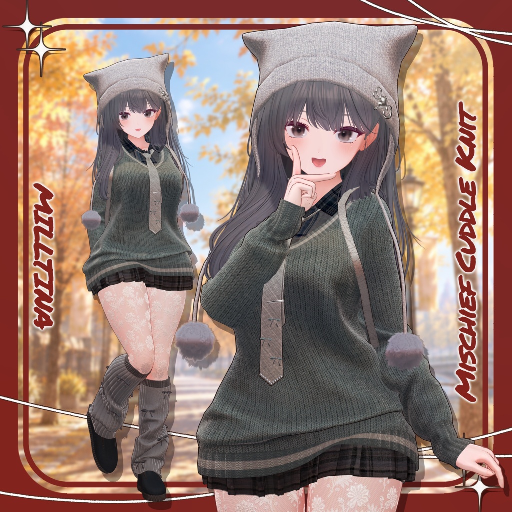【発売記念SALE】🍂Mischief Cuddle Knit🍂【14アバター対応衣装】