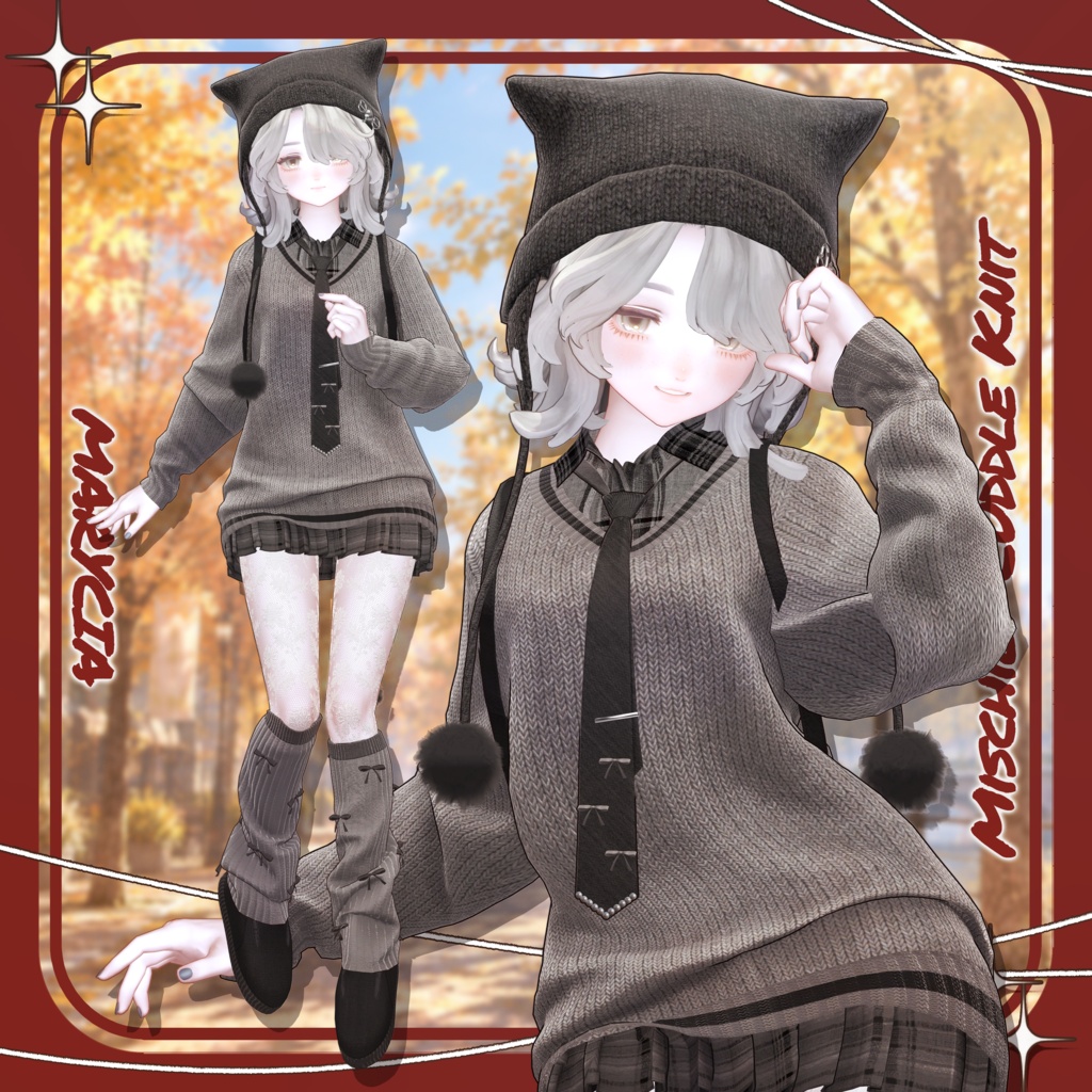 【発売記念SALE】🍂Mischief Cuddle Knit🍂【14アバター対応衣装】
