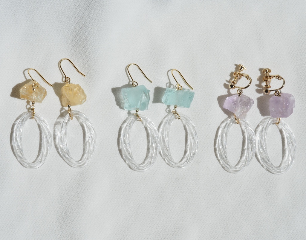 氷砂糖風イヤリング・ピアス