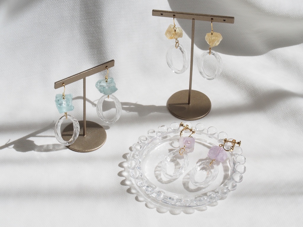 氷砂糖風イヤリング・ピアス