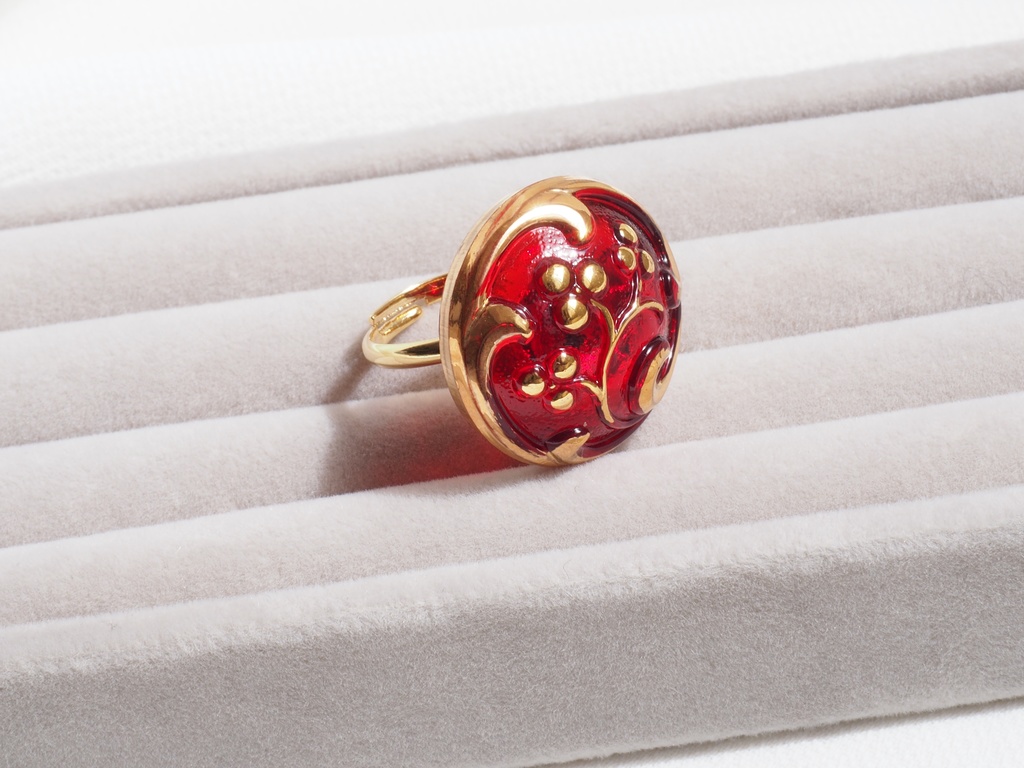 Czech Glass ring -No.3-