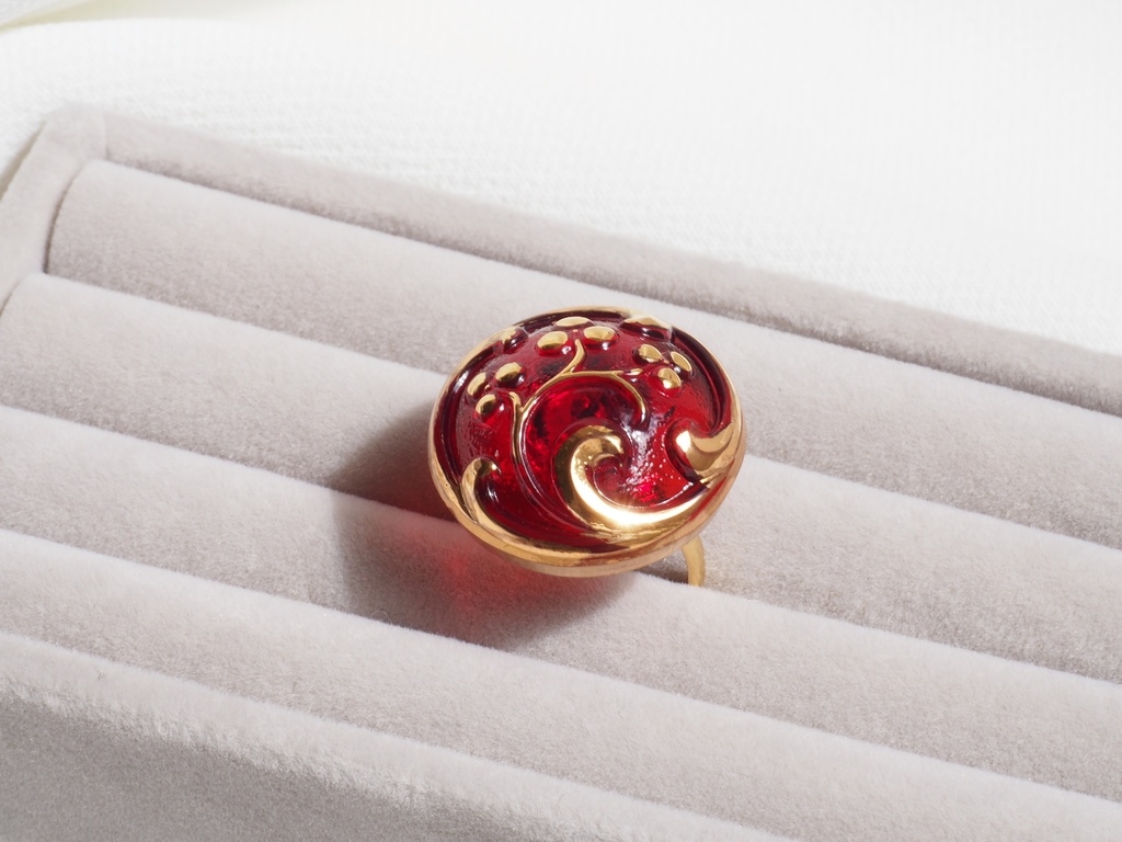 Czech Glass ring -No.3-