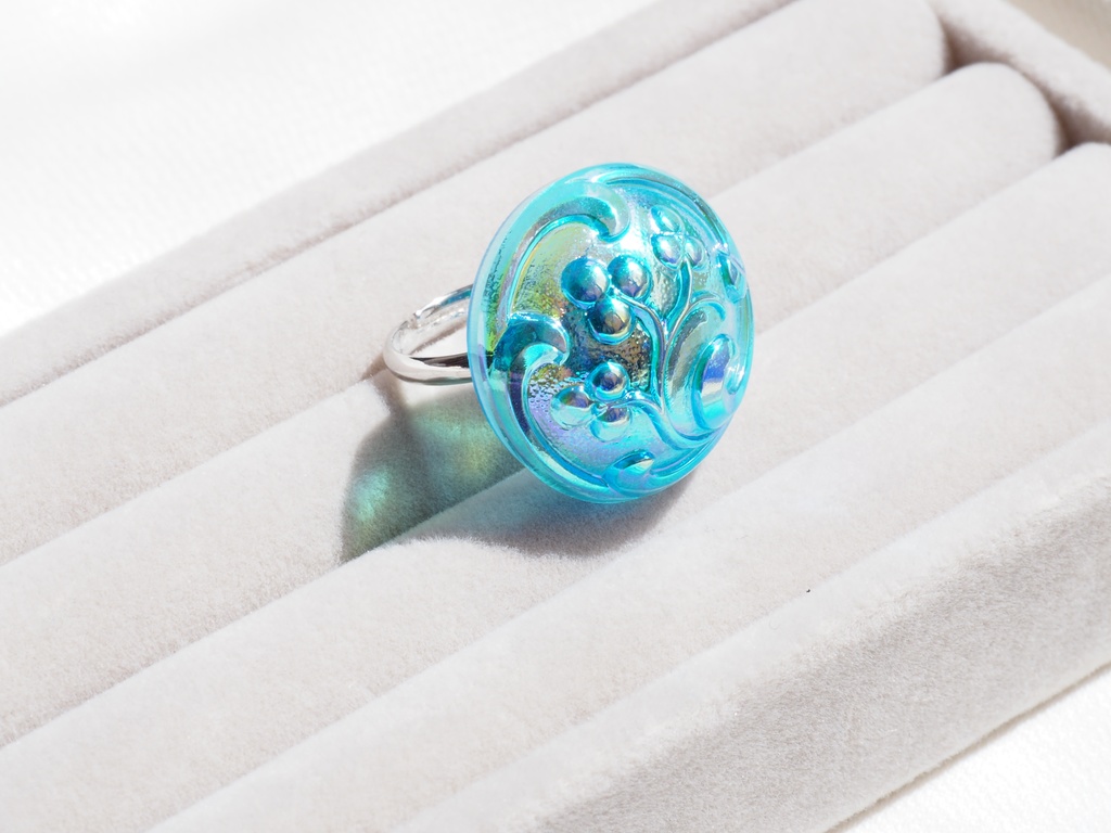 Czech Glass ring -No.4-