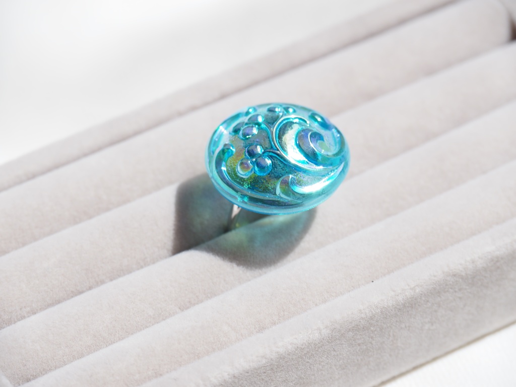 Czech Glass ring -No.4-