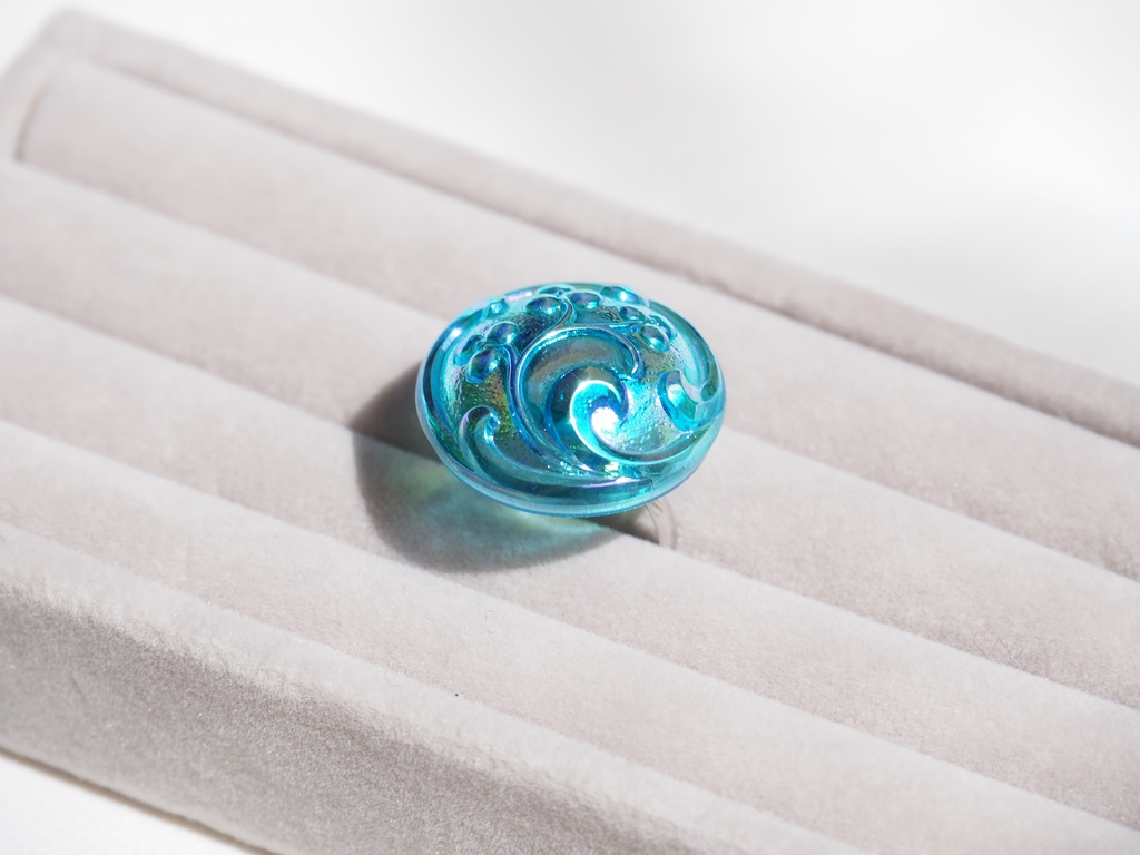 Czech Glass ring -No.4-