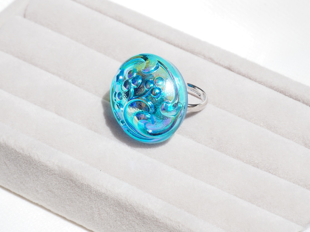 Czech Glass ring -No.4-