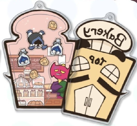 デルタルーン ショップモチーフシャカシャカアクリルキーホルダー (B品)