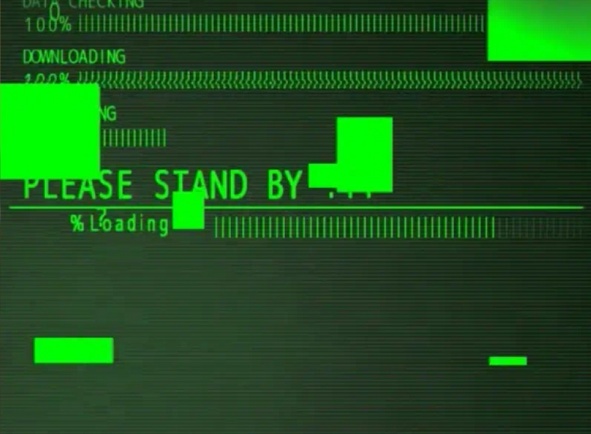 動く!ココフォリア用エラー画面風シーンチェンジ素材