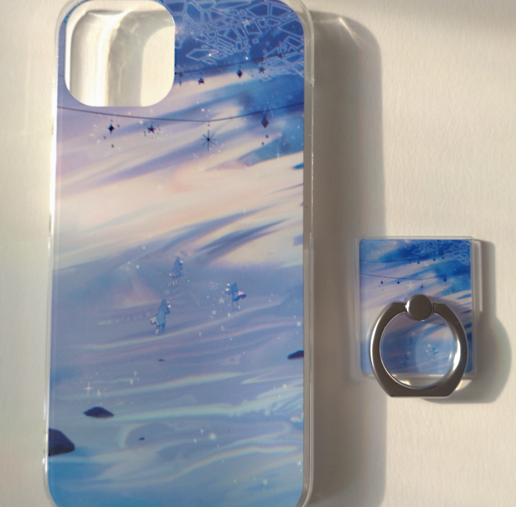 星飾りの町・月の砂浜 スマホリング