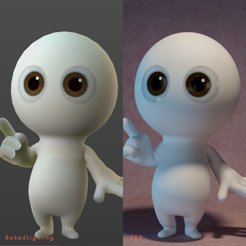 【VRM】【FBX】シンプルなアバターキャラクター