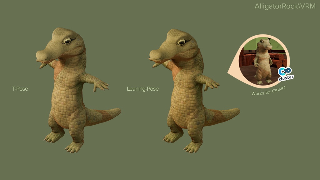 Alligator Rock【VRM】 【FBX】