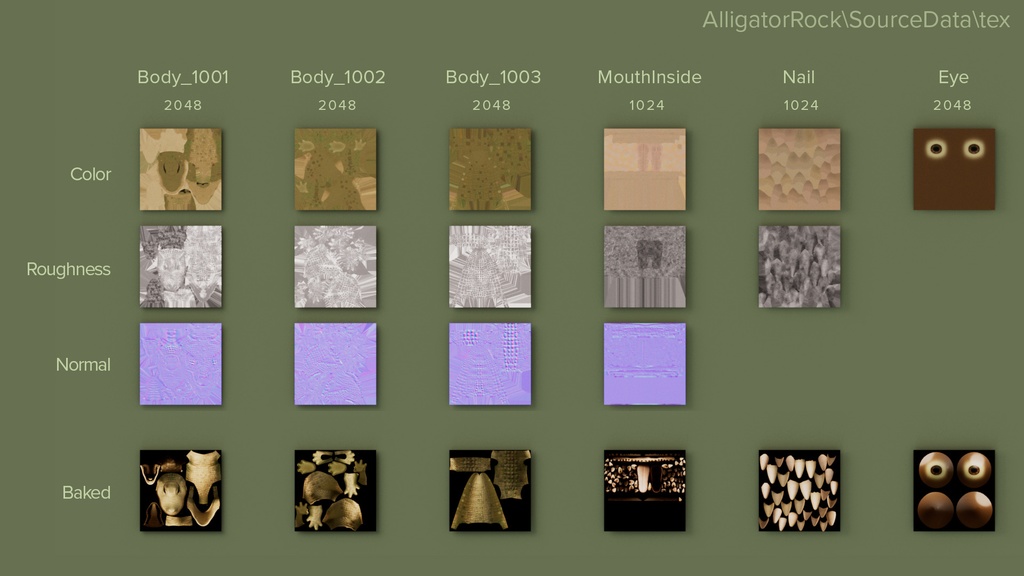 Alligator Rock【VRM】 【FBX】