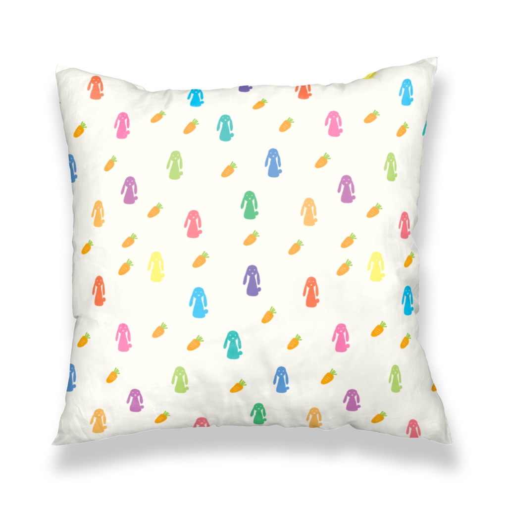 カラフル兎(クッションカバー)