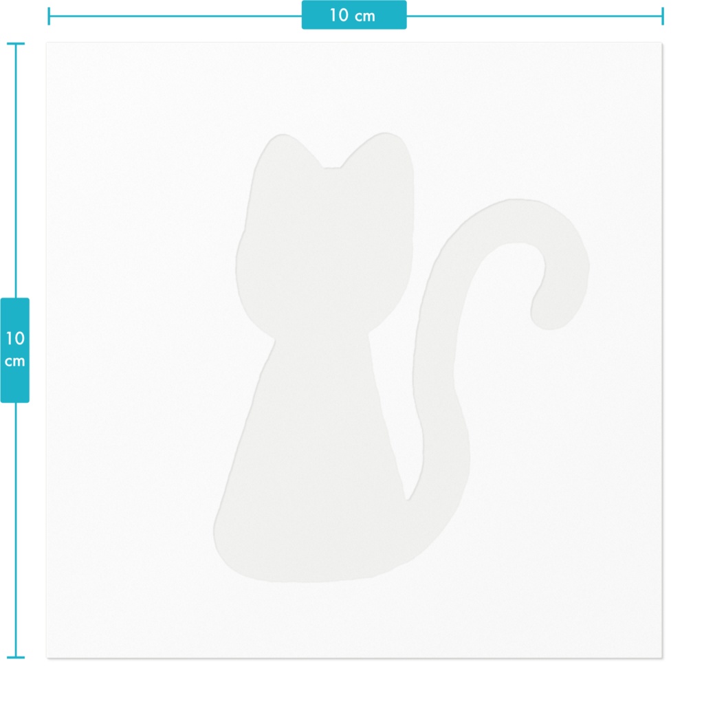 カラフル猫 五色(ステッカー)