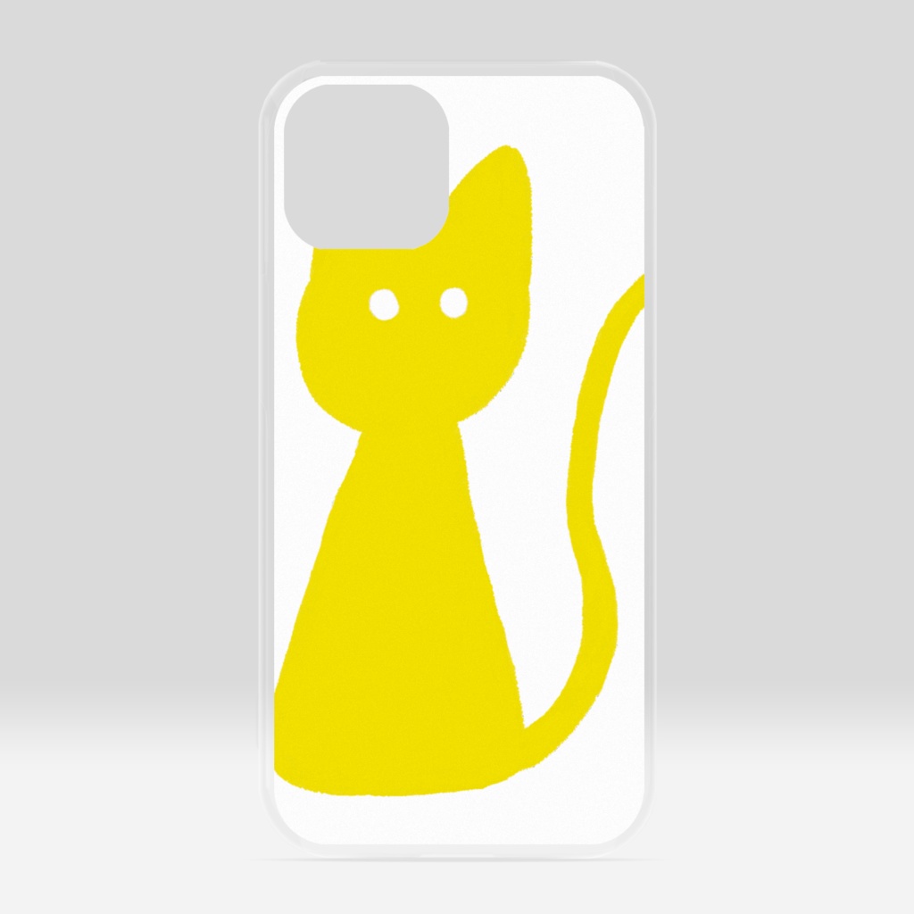 カラフル猫 キ(iPhoneクリアケース)