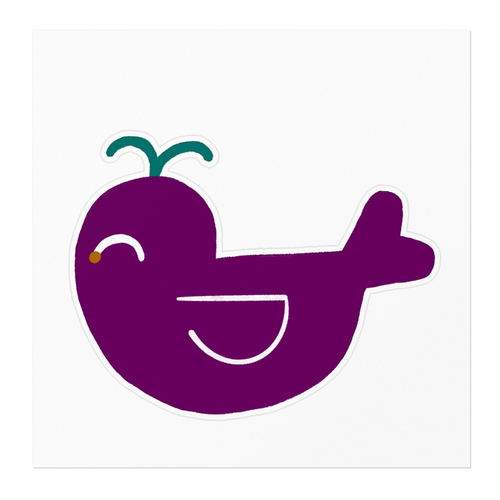 夜クジラ(ステッカー)