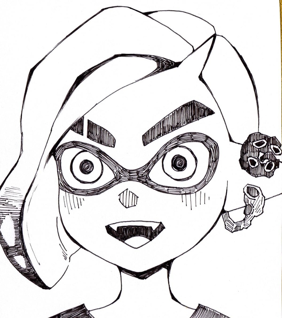 送料込み】ミニ色紙 豆色紙 Splatoon3 イカボーイ 手描き - menkoi（えかき うた） - BOOTH