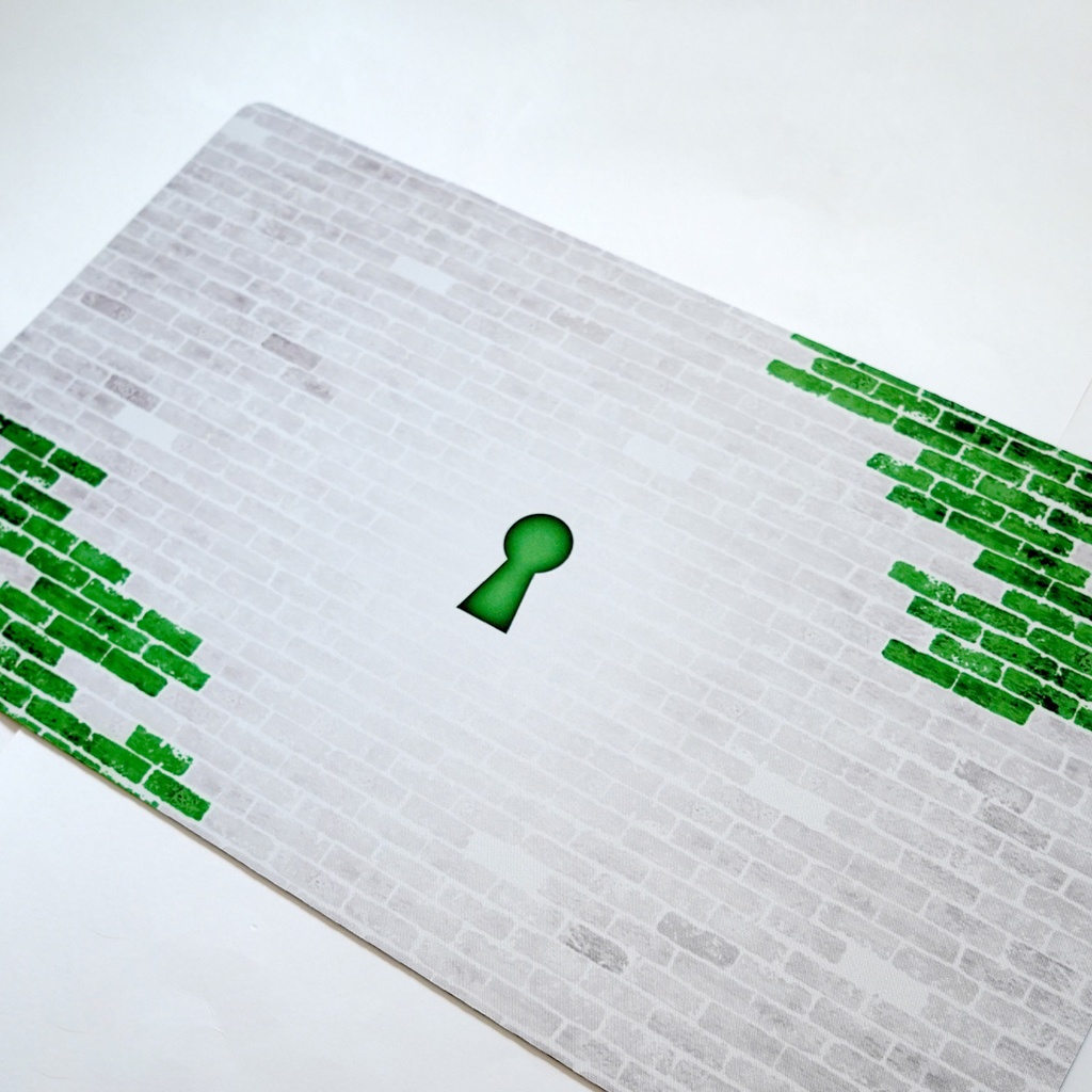 カードゲーム 布ラバー製プレイマット オリジナル 白緑 610x355mm