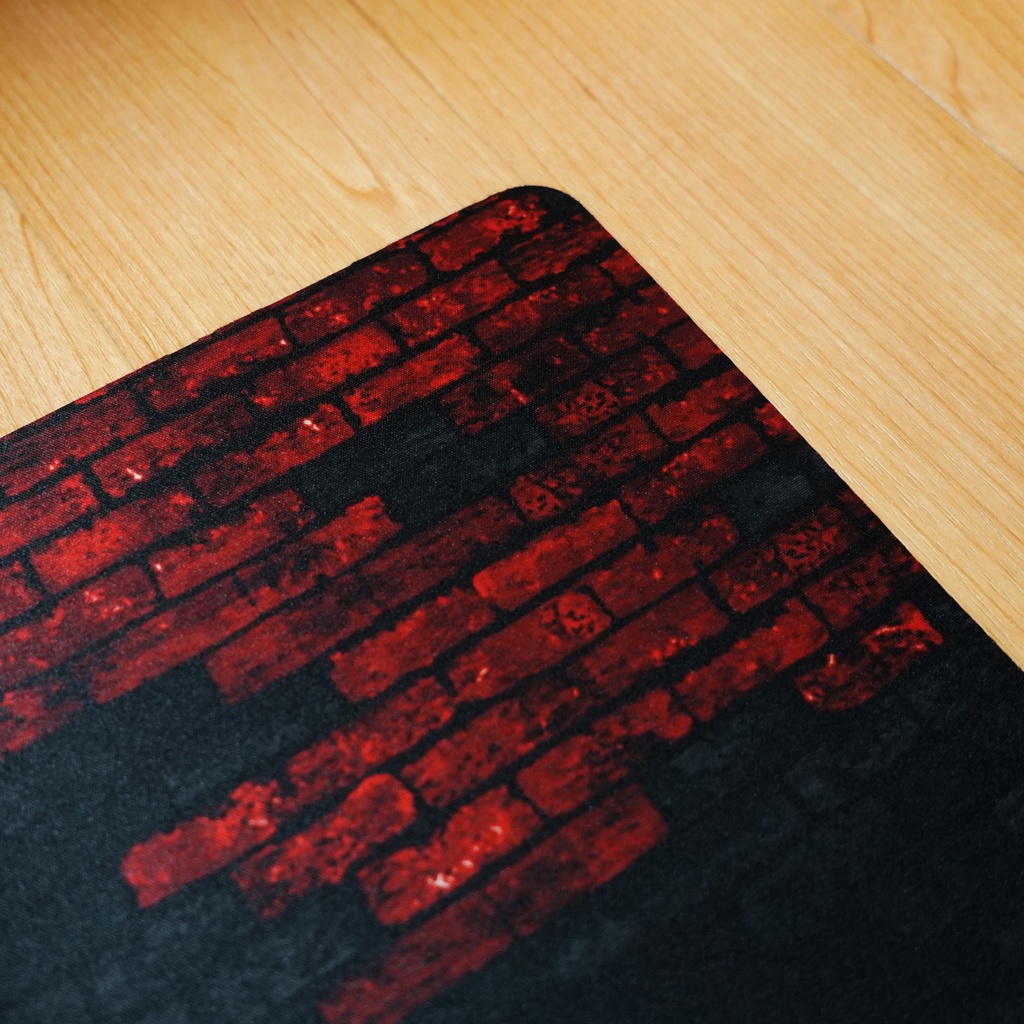 カードゲーム 布ラバー製プレイマット オリジナル 黒赤 610x355mm