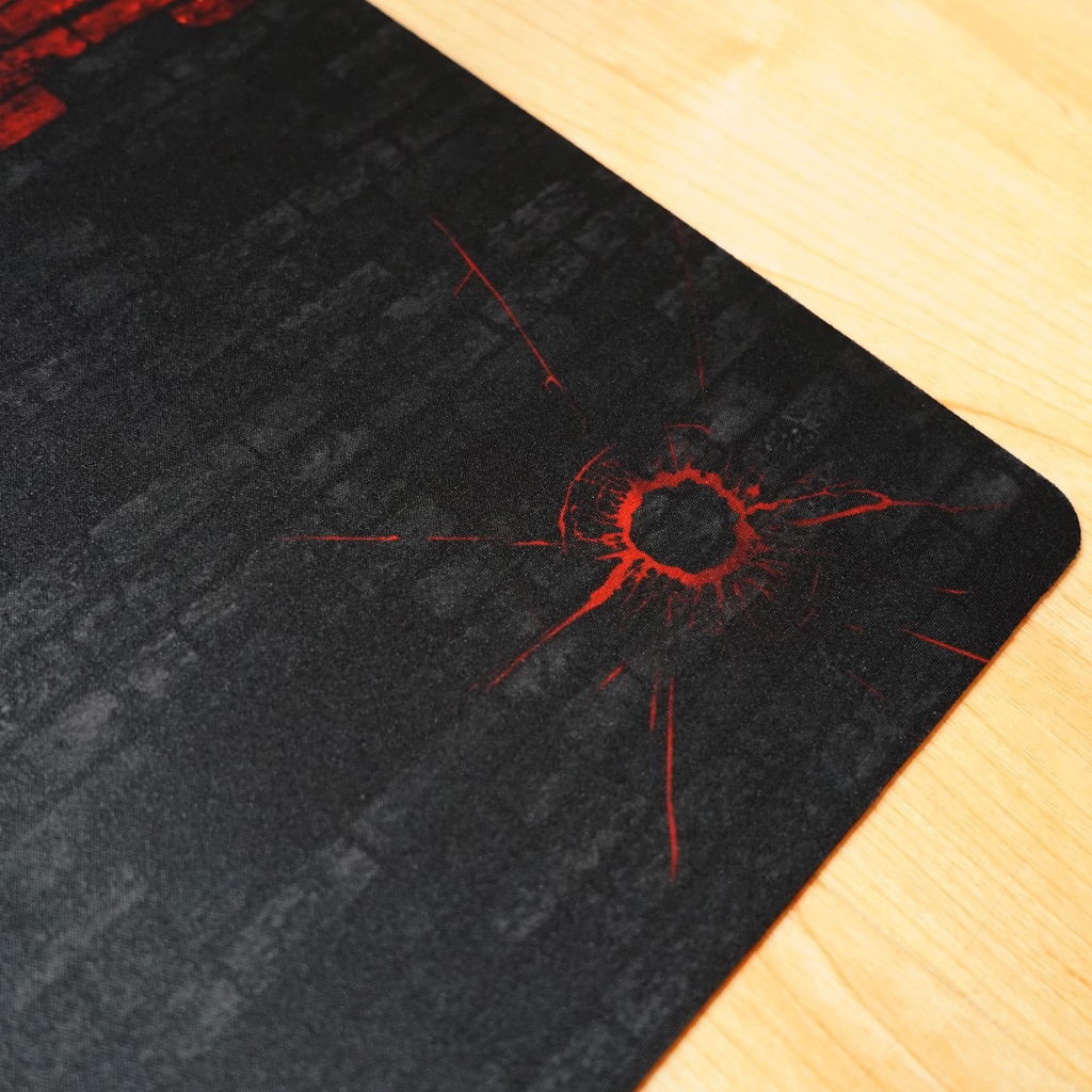 カードゲーム 布ラバー製プレイマット オリジナル 黒赤 610x355mm