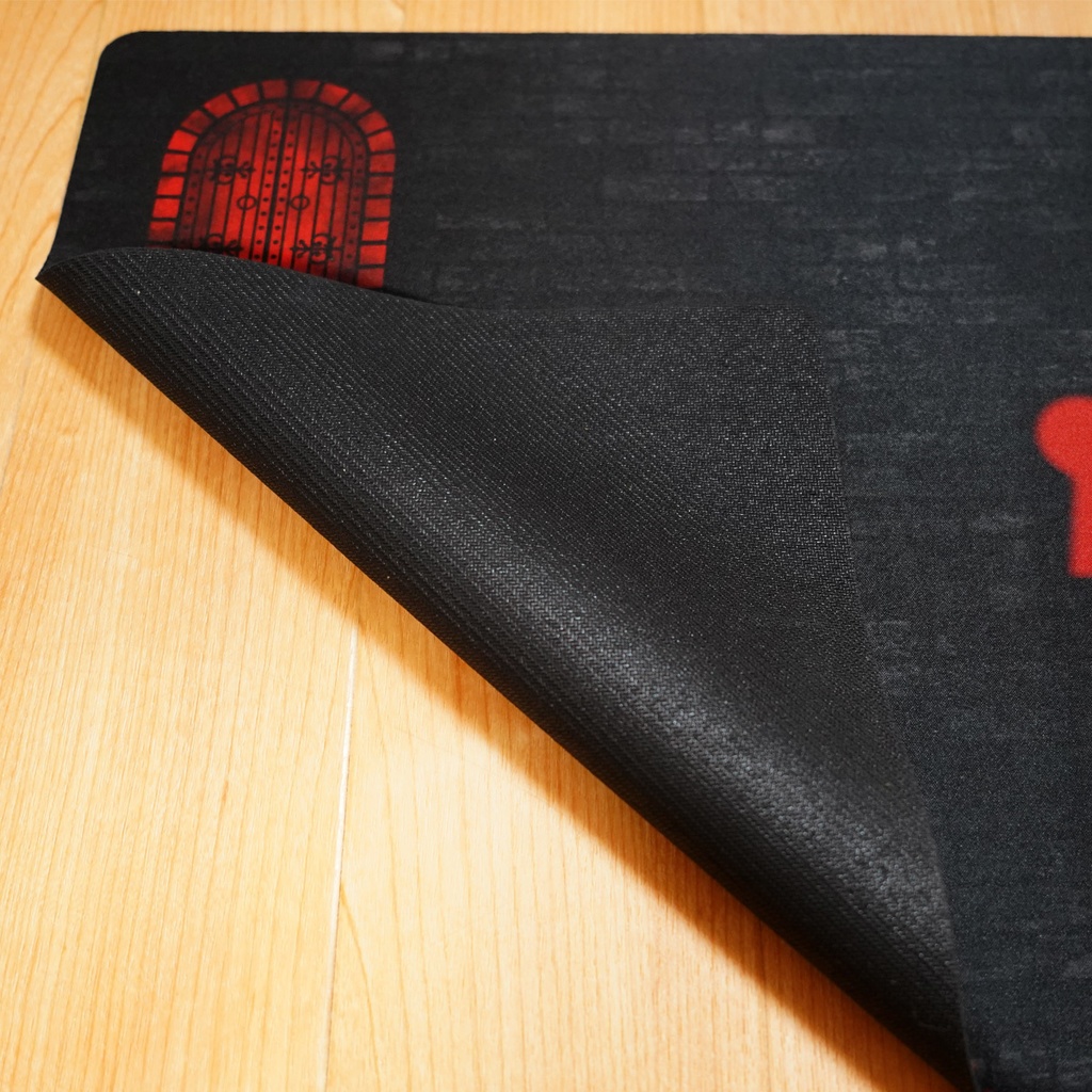 カードゲーム 布ラバー製プレイマット オリジナル 黒赤 610x355mm