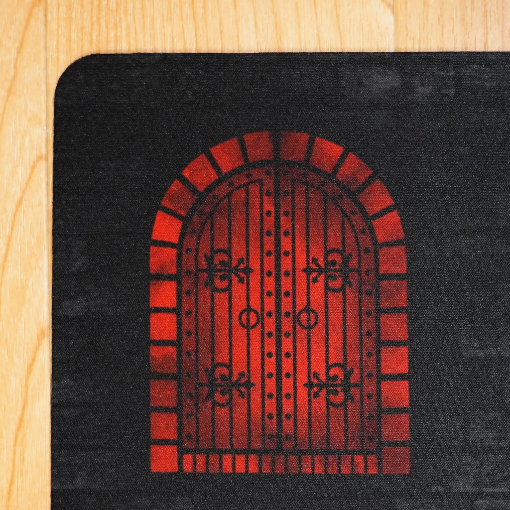 カードゲーム 布ラバー製プレイマット オリジナル 黒赤 610x355mm