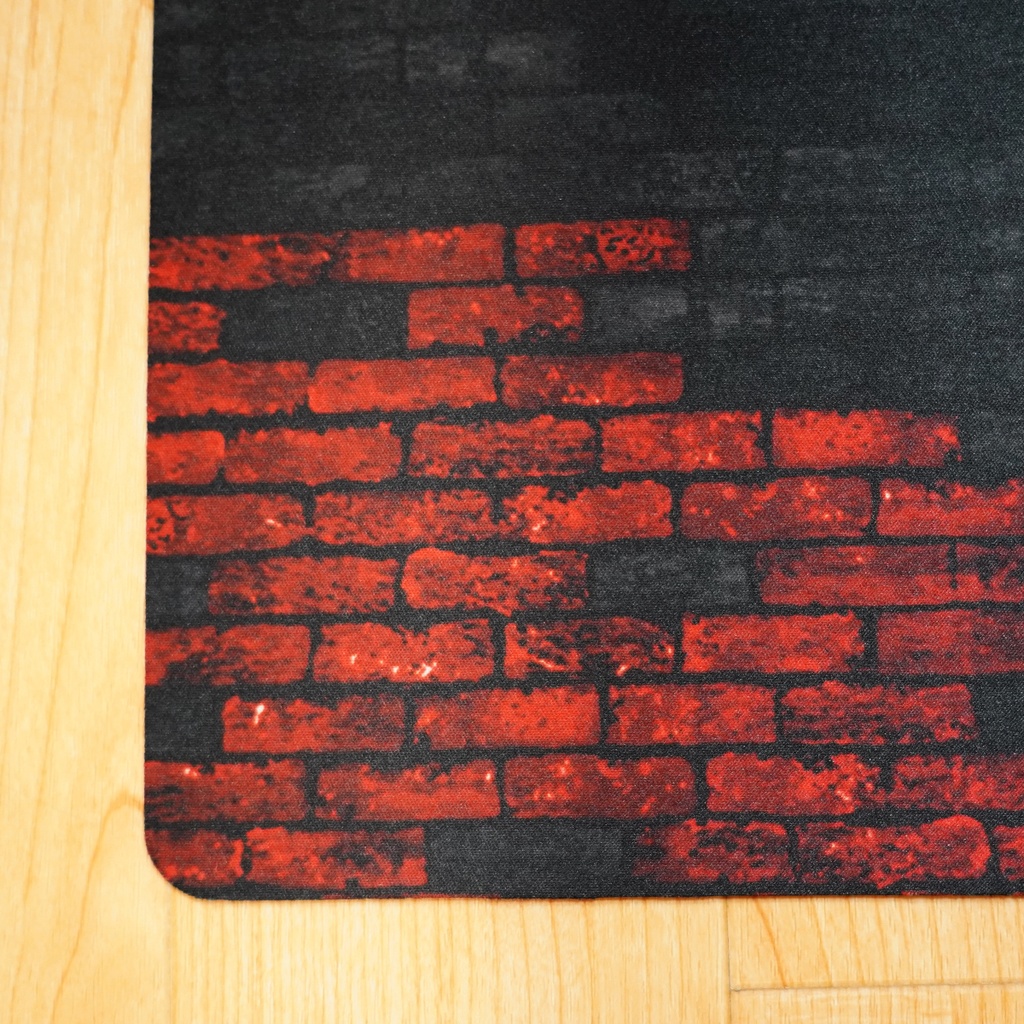 カードゲーム 布ラバー製プレイマット オリジナル 黒赤 610x355mm