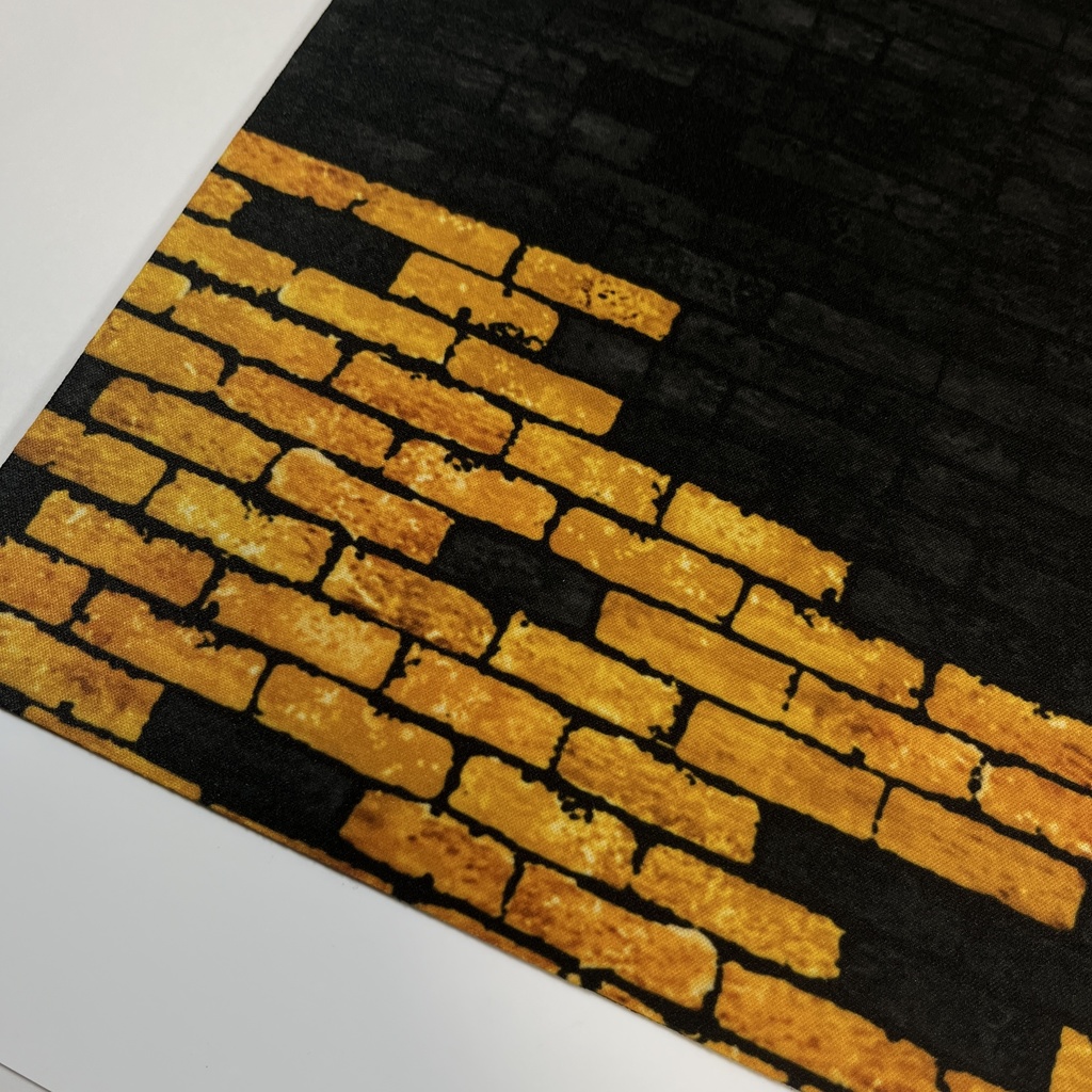 カードゲーム 布ラバー製プレイマット オリジナル 黒黄 610x355mm