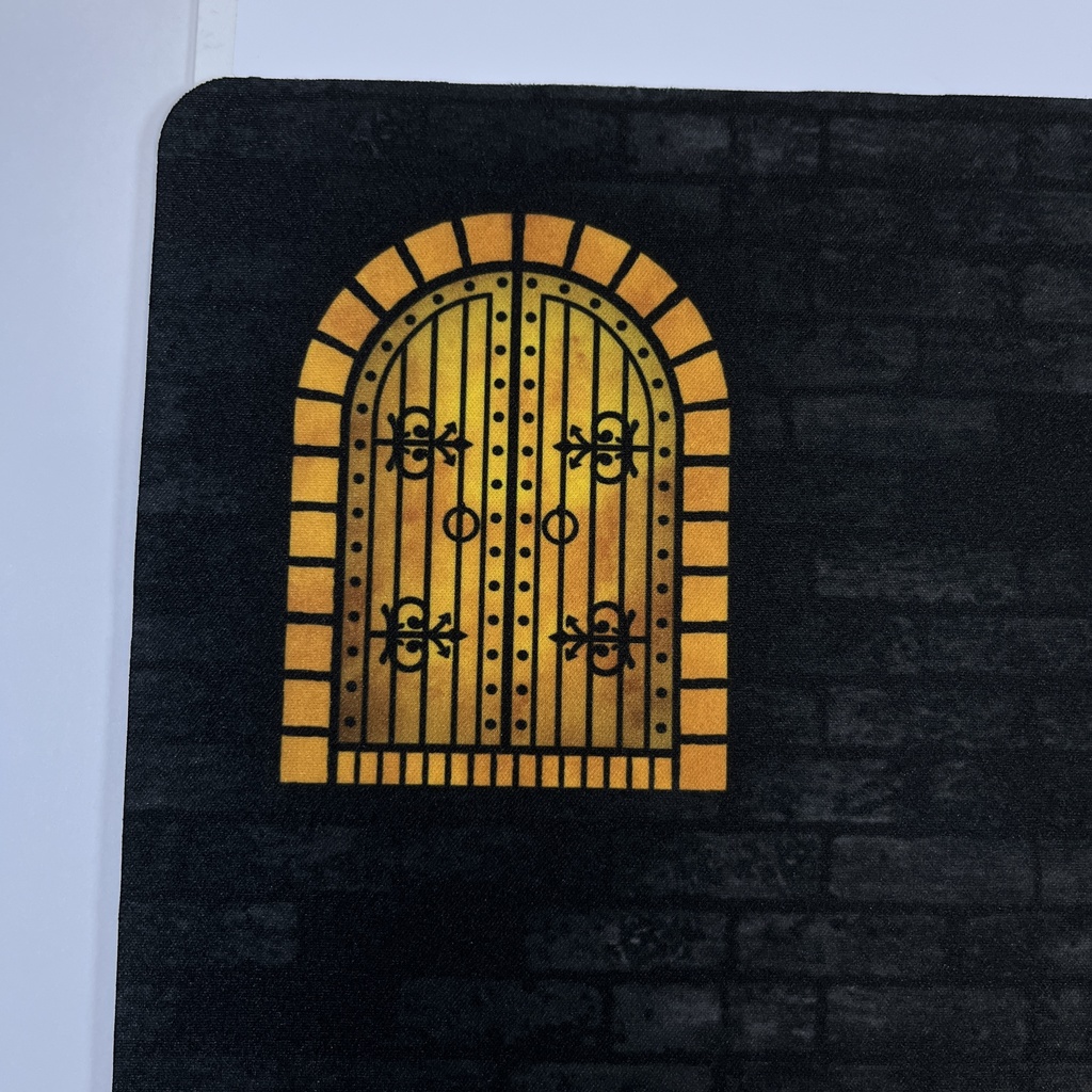 カードゲーム 布ラバー製プレイマット オリジナル 黒黄 610x355mm