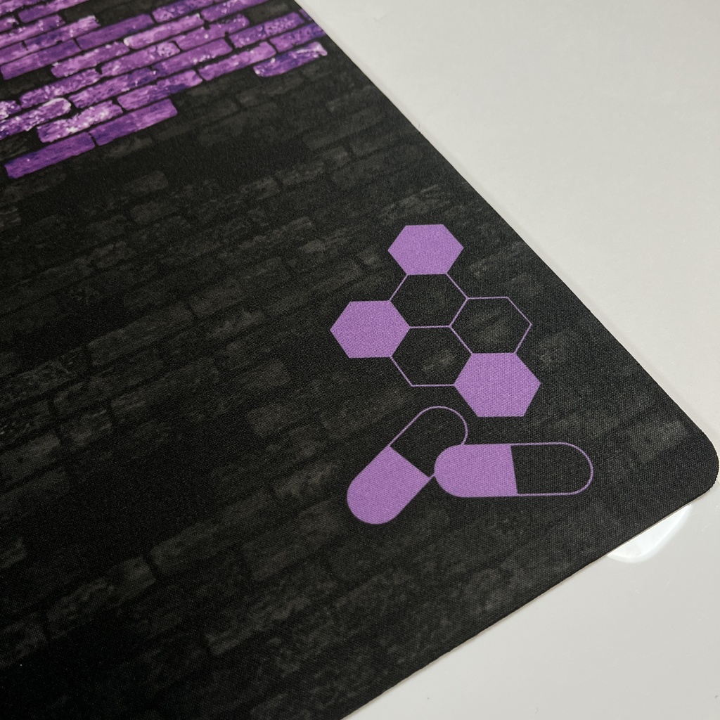 カードゲーム 布ラバー製プレイマット オリジナル 黒紫 610x355mm