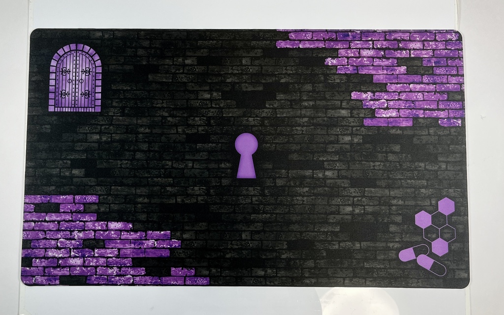 カードゲーム 布ラバー製プレイマット オリジナル 黒紫 610x355mm