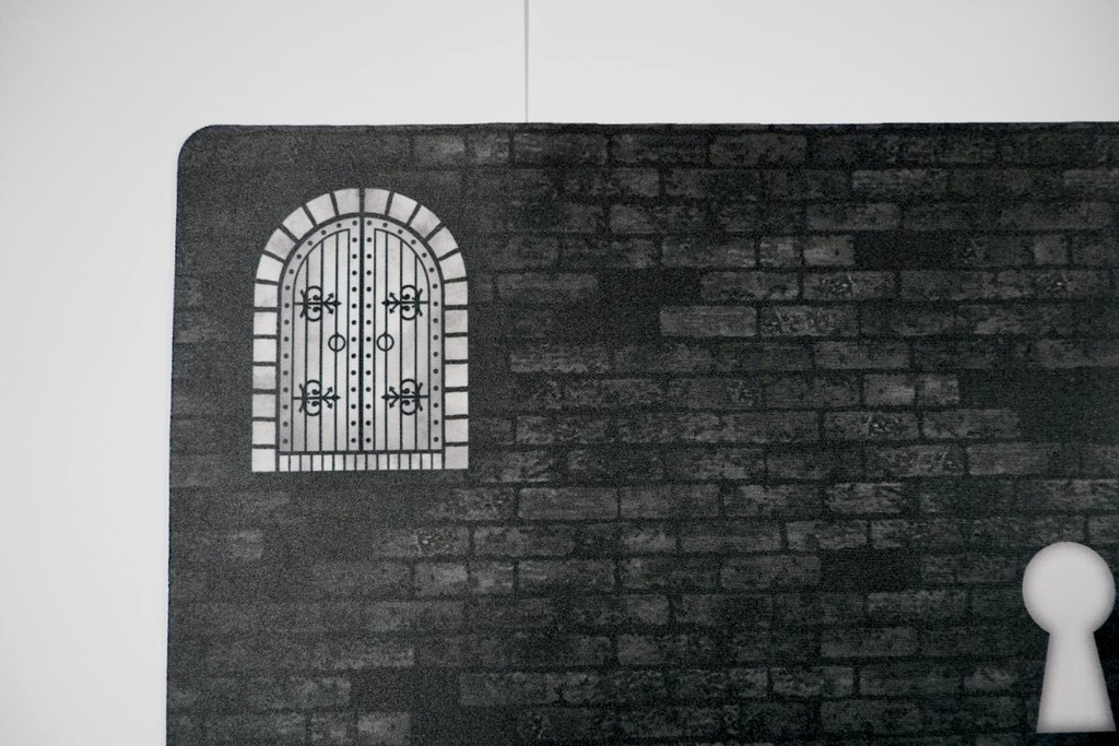 カードゲーム 布ラバー製プレイマット オリジナル 黒グレー 610x355mm