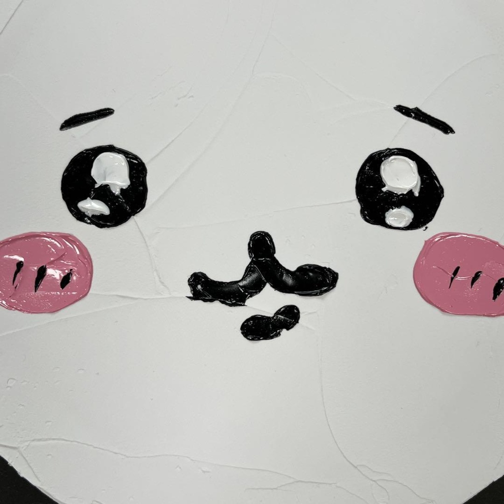 ちいかわ ファンアート テクスチャーアート 立体画 20cmキャンバス 原画