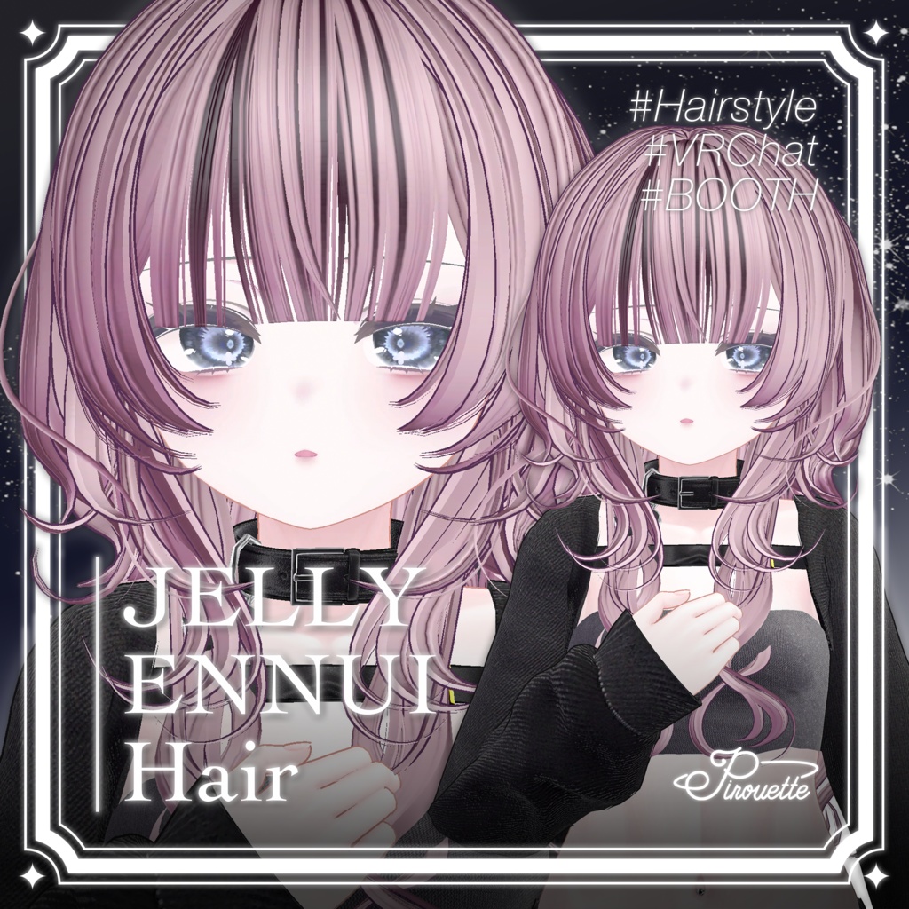 【9アバター対応】Jellyennuihair long+bob【VRChat】