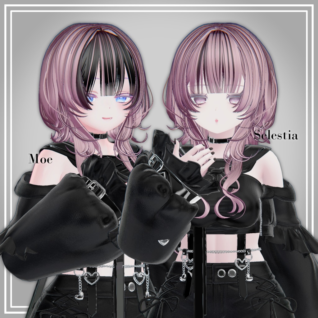 【9アバター対応】Jellyennuihair long+bob【VRChat】