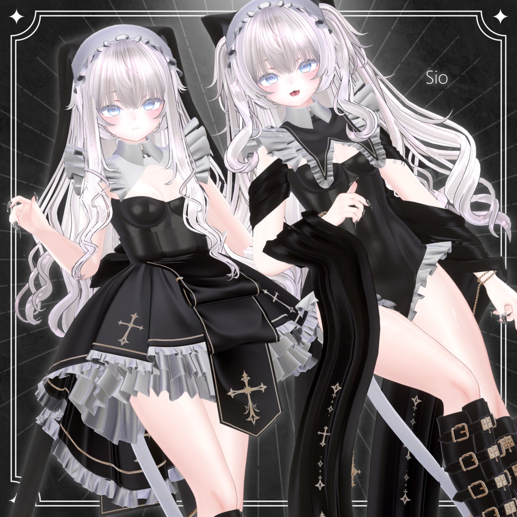 【6アバター対応】シスターメイド【VRChat】